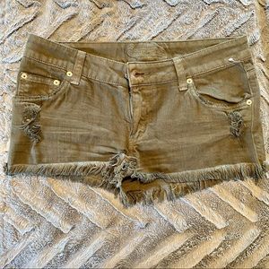 Carmar LF Olive Green Denim Shorts